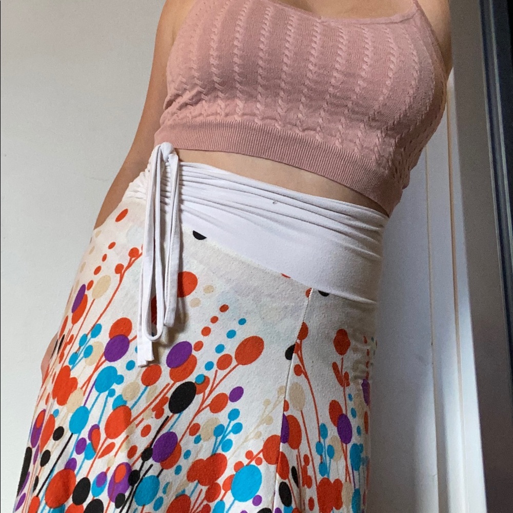 Tea Length multicolor Skirt